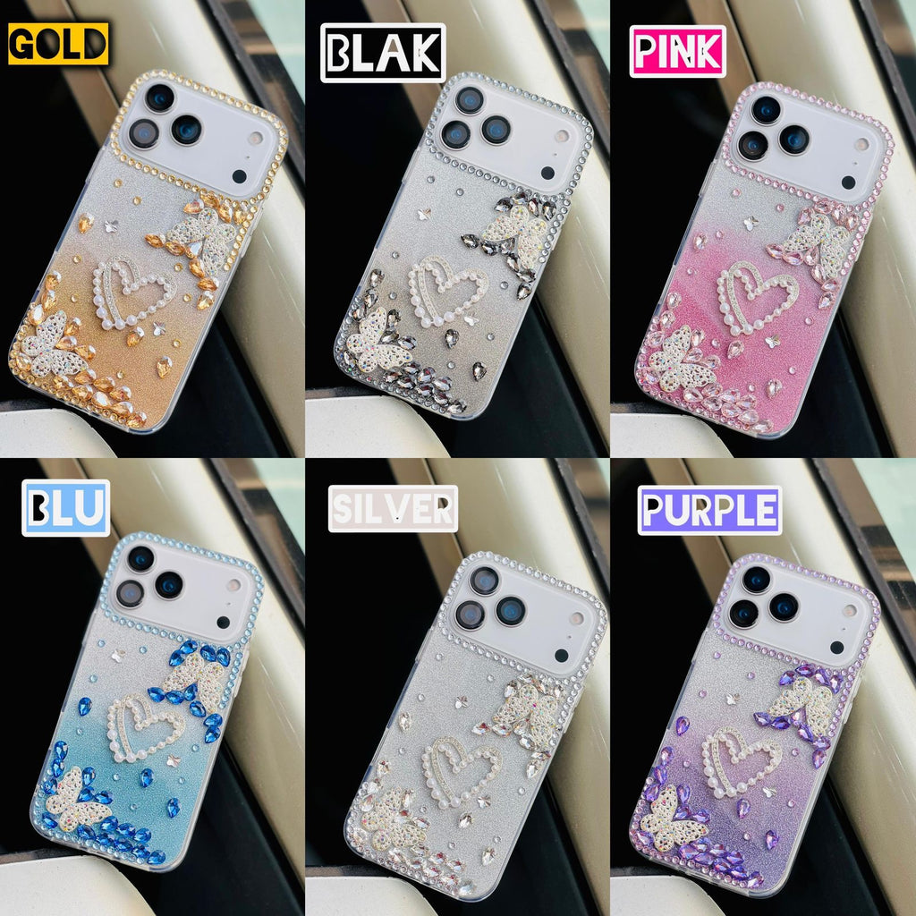Ammar Accessories – Luxury Crystal Butterfly Phone Case