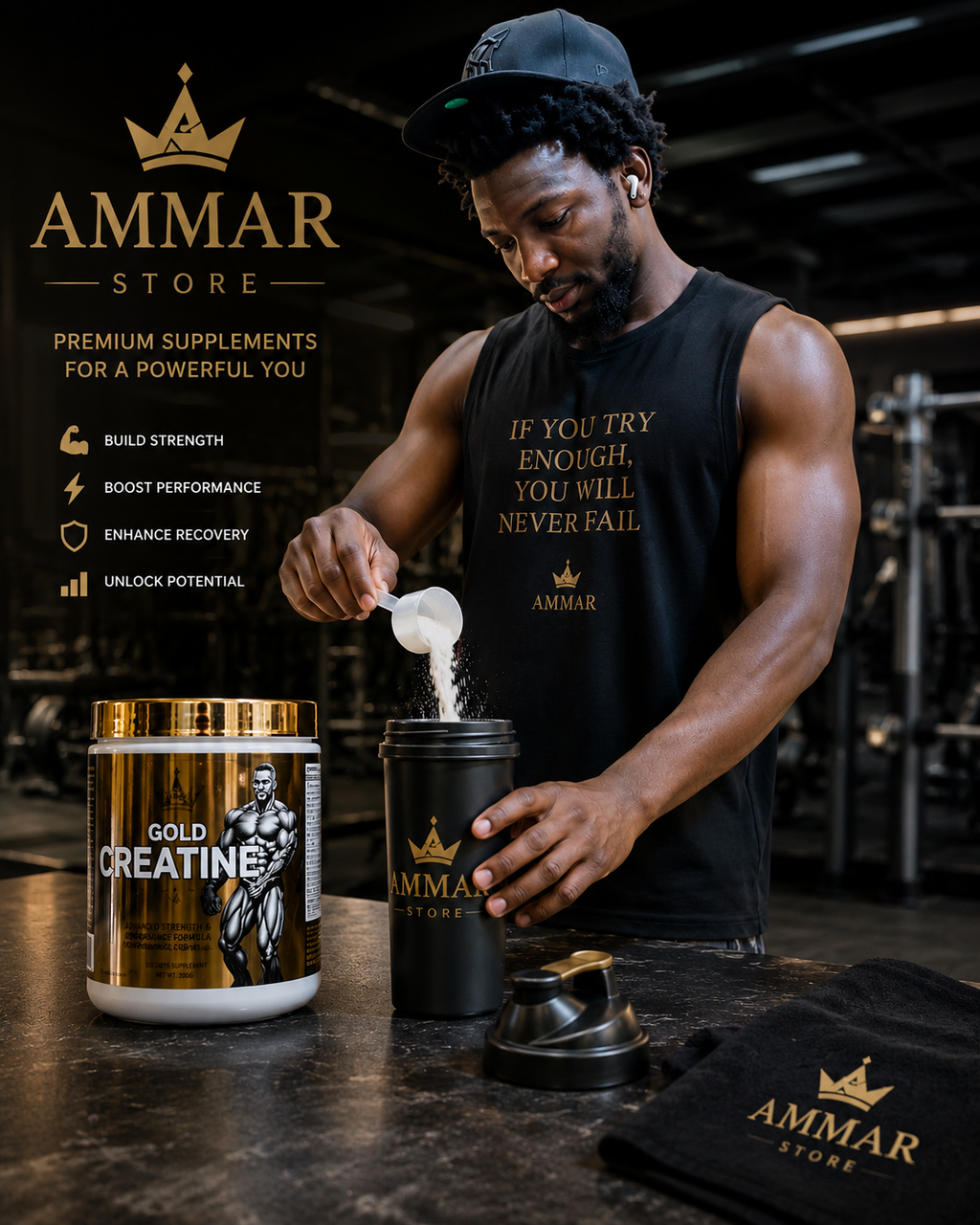 Gold Creatine Monohydrate – Advanced Strength & Performance Formula