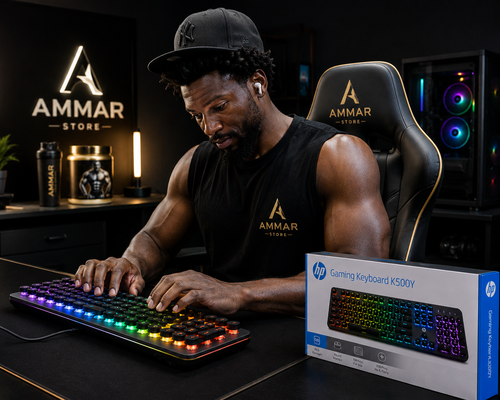 HP K500Y RGB Gaming Keyboard – Wired Mechanical Feel Gaming Keyboard