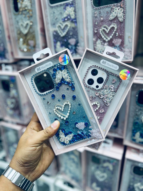 Ammar Accessories – Luxury Crystal Butterfly Phone Case