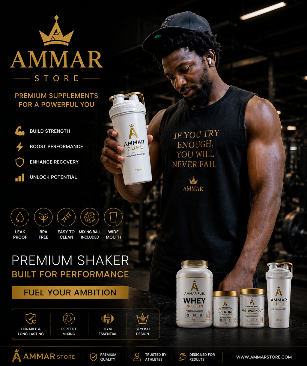 Ammar Fuel Premium Shaker (750ml)