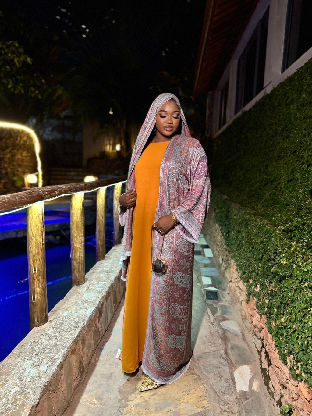 Ammar Elegance – Sahara Grace Kimono Abaya Set