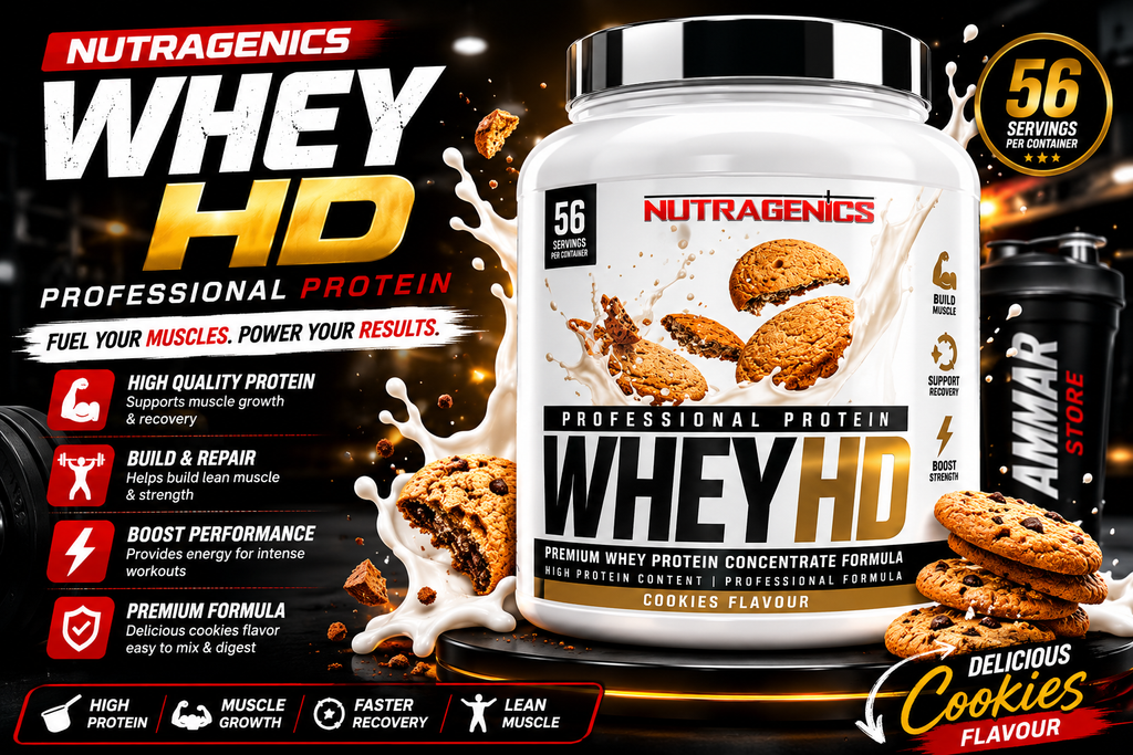 Nutragenics Professional Whey HD Protein – Cookies Flavor (56 Servings)